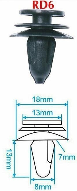 Plastové příchytky čalounění, 10 ks