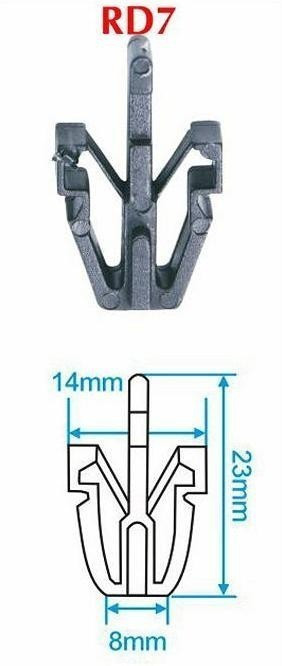 Plastové příchytky čalounění, 10 ks