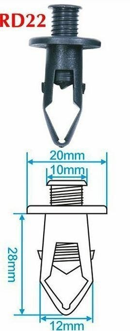 Plastové příchytky čalounění, 10 ks