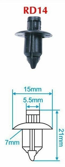 Plastové příchytky čalounění, 10 ks
