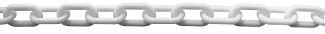 Bílý plastový řetěz 6 mm