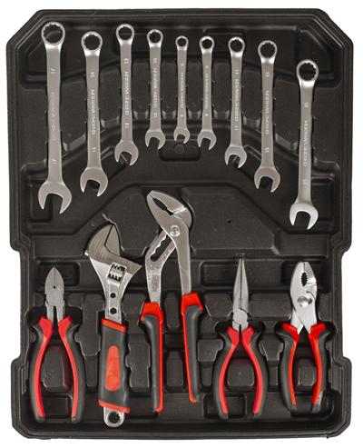 Sada nářadí v hliníkovém kufru s Gola sadou 1/2