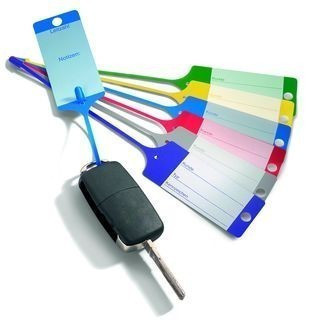 Šedé PP plastové visačky na klíče 100ks