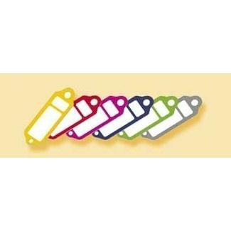 Šedé Plastik visačky na klíče, malé 100 ks