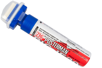 Fixy na sklo Posterman voděodolné- 30 mm - modrý tm.