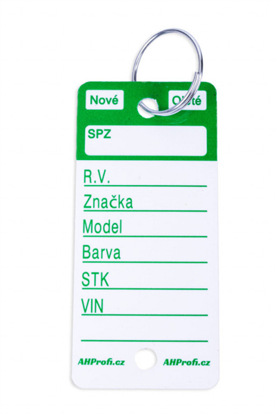 Zelené PLUS plastové visačky na klíče 250ks