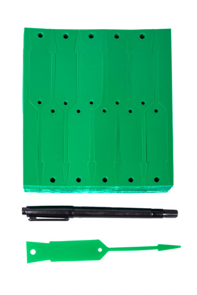 Zelené Econo ID plastové visačky na klíče, 1000ks