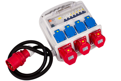 Mobilní rozvodná skříň 32A, 7 výstupů