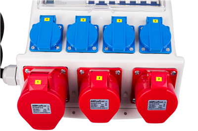 Mobilní rozvodná skříň 32A, 7 výstupů