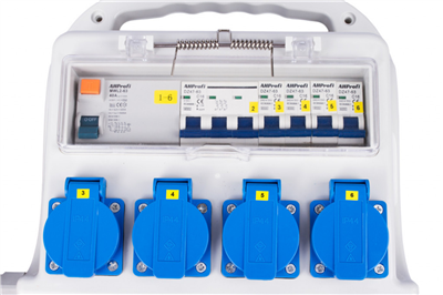 Mobilní rozvodná skříň 32A, 7 výstupů