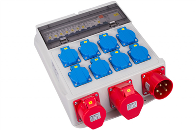 Mobilní rozvodná skříň 32A, 10 výstupů