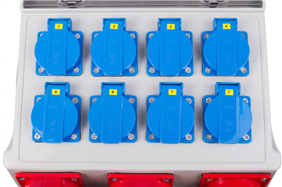 Mobilní rozvodná skříň 32A, 10 výstupů