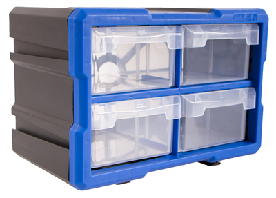 Plastový organizér, 4 boxy