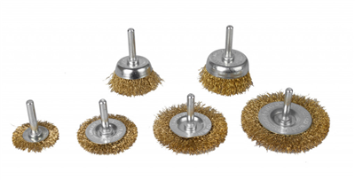 Sada drátěných kartáčů s nástavcem do vrtačky, 36 ks