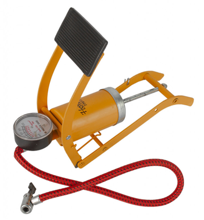Nožní hustilka s manometrem
