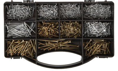 Sada hřebíků a vrutů, 1365 ks