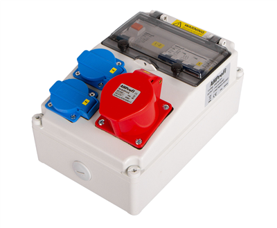 Mobilní rozvodná skříň 16 A, 3 výstupy