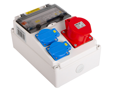 Mobilní rozvodná skříň 16 A, 3 výstupy