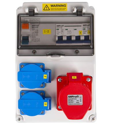 Mobilní rozvodná skříň 16 A, 3 výstupy