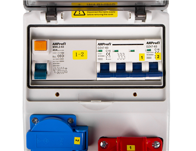 Mobilní rozvodná skříň 16 A, 3 výstupy