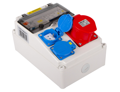 Mobilní rozvodná skříň 16 A, 3 výstupy