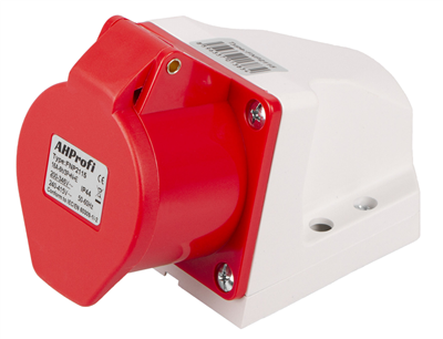 Zásuvka nástěnná 5P, 400 V, 16 A