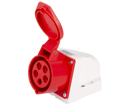 Zásuvka nástěnná 5P, 400 V, 16 A