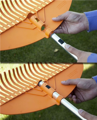 Plastové hrábě, 13 zubů TQ s hliníkovou násadou