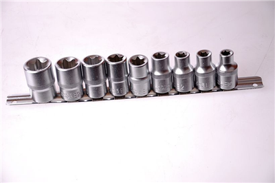 Klíče - hlavice nástrčné vnitřní torx, 1/2", sada 9ks MAR-POL