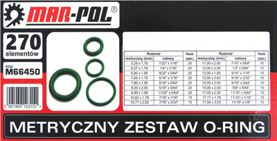 Sada těsnění o-kroužků 270ks MAR-POL