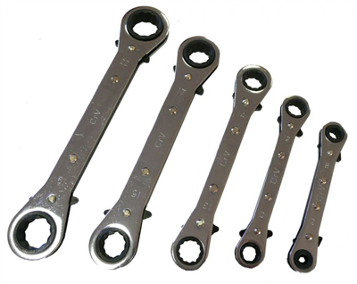 Ploché ráčnové klíče 5ks 6-22mm MAR-POL