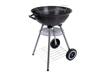 Gril na dřevěné uhlí, rošt o41cm, s víkem a obalem GEKO