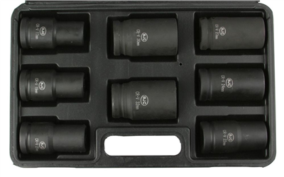 Nástrčné rázové hlavice 3/4", 17-32mm, sada 8ks BJC