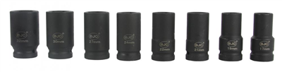 Nástrčné rázové hlavice 3/4", 17-32mm, sada 8ks BJC