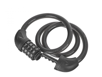 Zámek na jízdní kolo, lanový, 12x800mm, kódové zamykání KELTIN