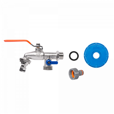 Sada pro kontejner na vodu IBC, uzávěr IBCS60 a zahradní ventil GKK0512