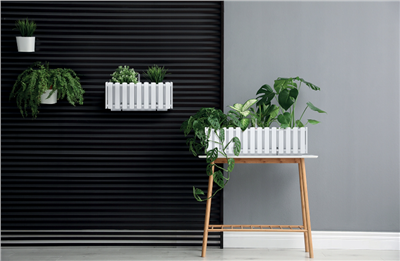 Květináč-truhlík 38x18cm šedý kámen BOARDEE FENCYCAS