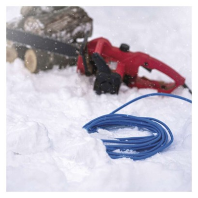 Počasí odolný prodlužovací kabel 10 m / 1 zásuvka / modrý / silikon / 230 V / 1,5 mm2
