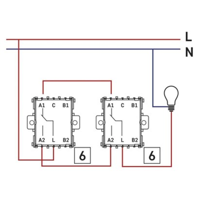 Přepínač střídavý č. 1,6, antracit