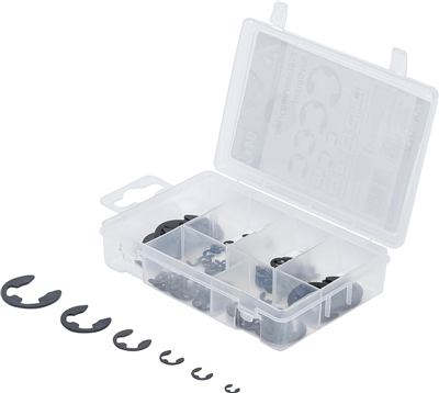 BGS 88174, Sada třmenových pojistných kroužků | 3 - 15 mm | 94dílná