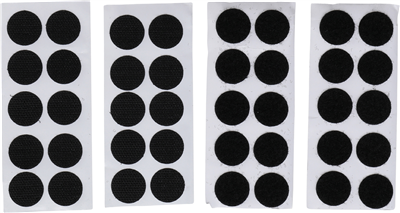 BGS 80557, Kolečka na suchý zip | samolepicí | černá | 40dílná