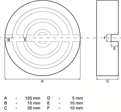 BGS 72110, Gumová podložka | pro zvedák | O 105 mm