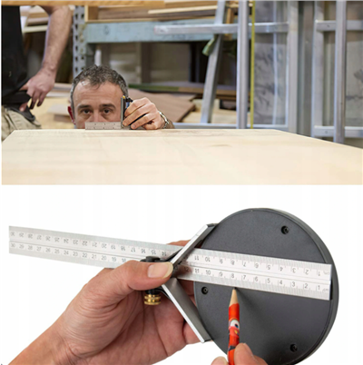 Hliníkový multifunkční úhelník s vodováhou, 300 mm, V07370