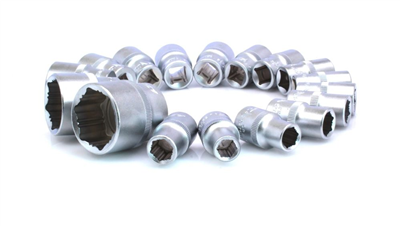 Nástrčné hlavice šestihranné sada 17 ks 10 - 32 mm 1/2