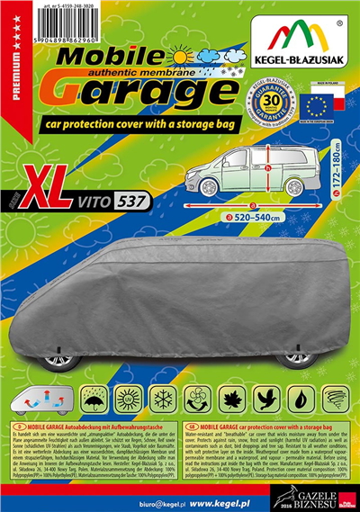 Ochranná plachta Mobile Garage XL na auto Mercedes Vito / Viano / V-Class