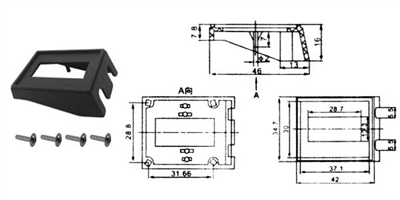 Přepínač kolébkový plastový kryt