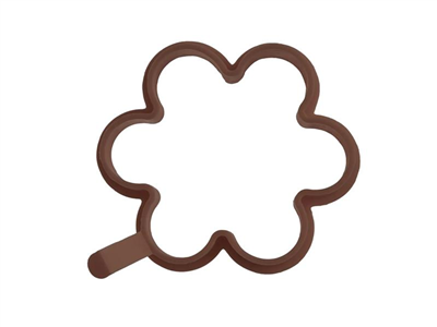 Forma na pečení lívanců/volských ok ORION Květ 11cm Brown