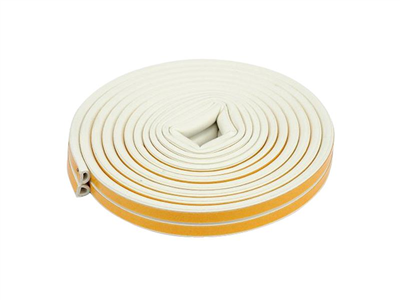 Těsnění do oken a dveří samolepící 9x7,4mm TYP D bílé 6m