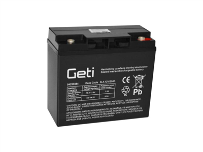 Baterie olověná 12V 20Ah GETI pro elektromotory