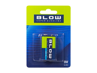 Baterie 9V (6LR61) alkalická BLOW Super Alkaline 1ks / blistr
